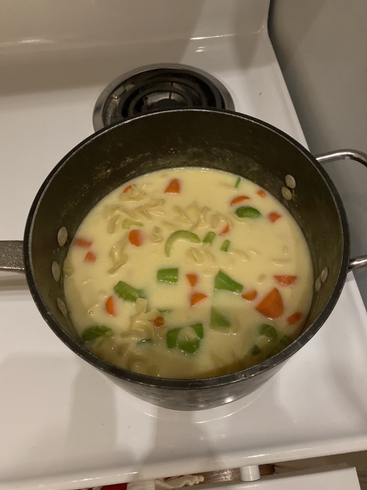 An image of Cream of Chicken Vegetable Noodle Soup