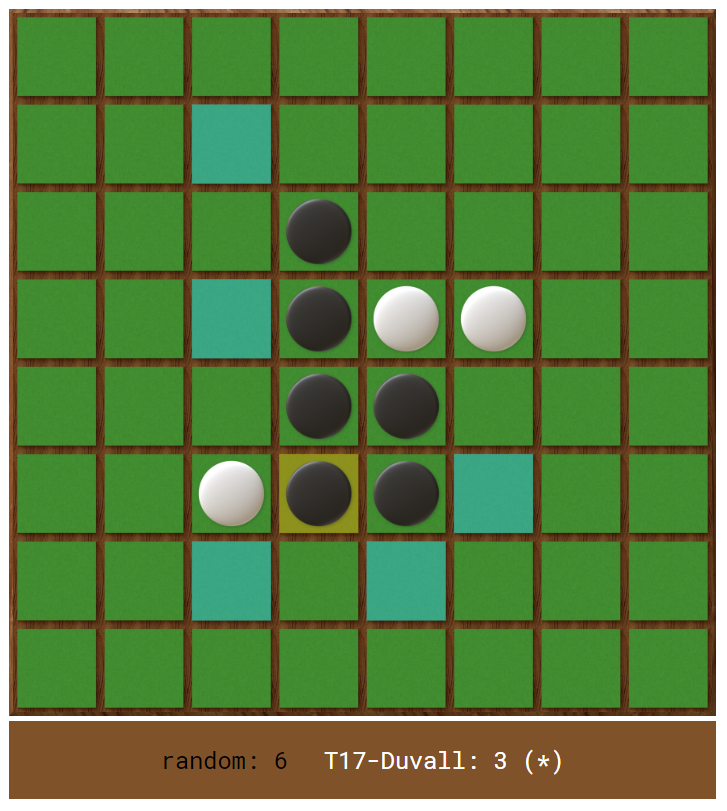 Image of a running Othello game